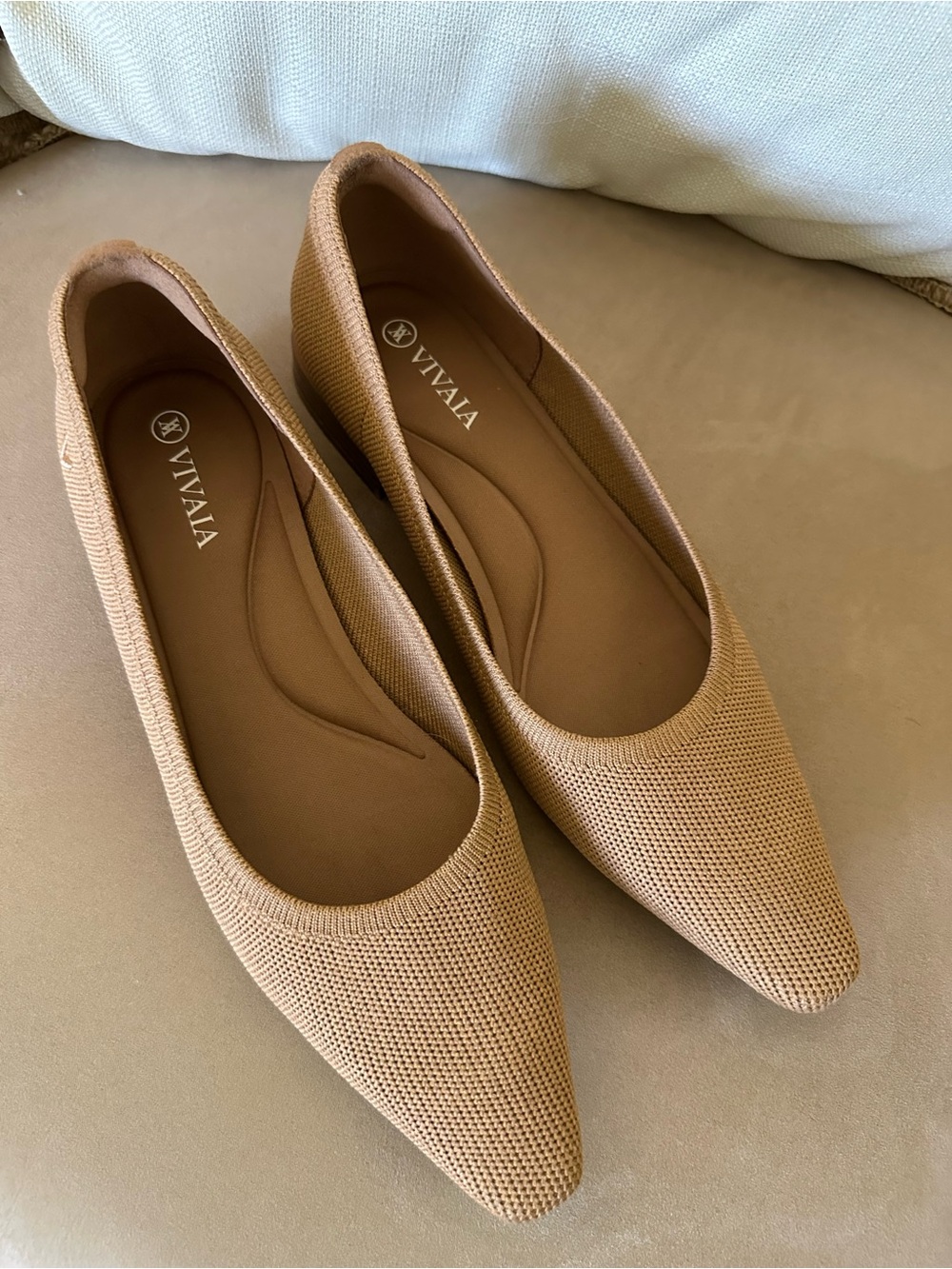 VIVAIA Minnie Pro Small Square Toe Heels Flats Women's size 37 US size 6 - Picture 10 of 11